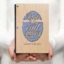  Personalized Wood Journal - "Plots of an Evil Genius"