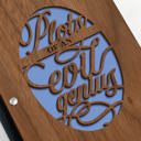  Personalized Wood Journal - "Plots of an Evil Genius"