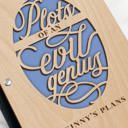  Personalized Wood Journal - "Plots of an Evil Genius"