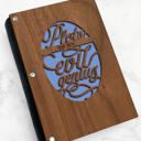  Personalized Wood Journal - "Plots of an Evil Genius"