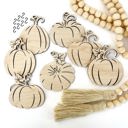  Fall Pumpkins Wood Bead Garland with Interchangeable Seasonal Charms