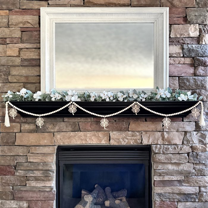 Shamrock Wood Bead Garland with Interchangeable Seasonal Charms
