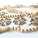  Shamrock Wood Bead Garland with Interchangeable Seasonal Charms