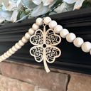  Shamrock Wood Bead Garland with Interchangeable Seasonal Charms