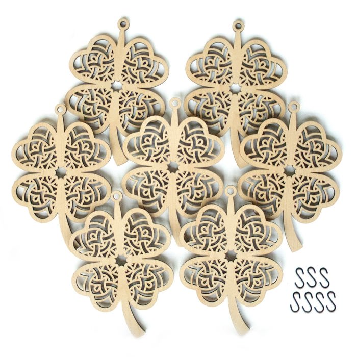 Shamrock Wood Bead Garland with Interchangeable Seasonal Charms