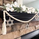  Star of David Wood Bead Garland with Interchangeable Seasonal Charms