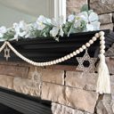  Star of David Wood Bead Garland with Interchangeable Seasonal Charms