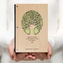  Personalized Wood Journal with Photo Sleeve - Tree of Life Design