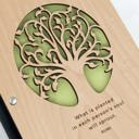 Personalized Wood Journal with Photo Sleeve - Tree of Life Design