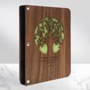  Personalized Wood Journal with Photo Sleeve - Tree of Life Design