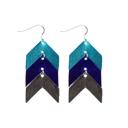  Team Color Leather Earrings - Handmade Sports Fan Jewelry - Customizable Leather Earrings in Your Team's Colors