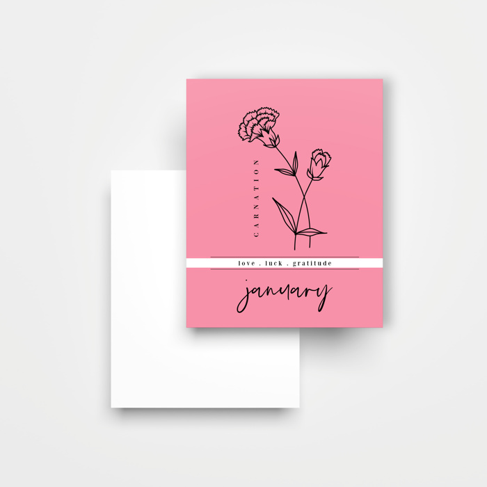 12 Birth Flower Note Cards + Envelopes | Floral Birthday Card Pack