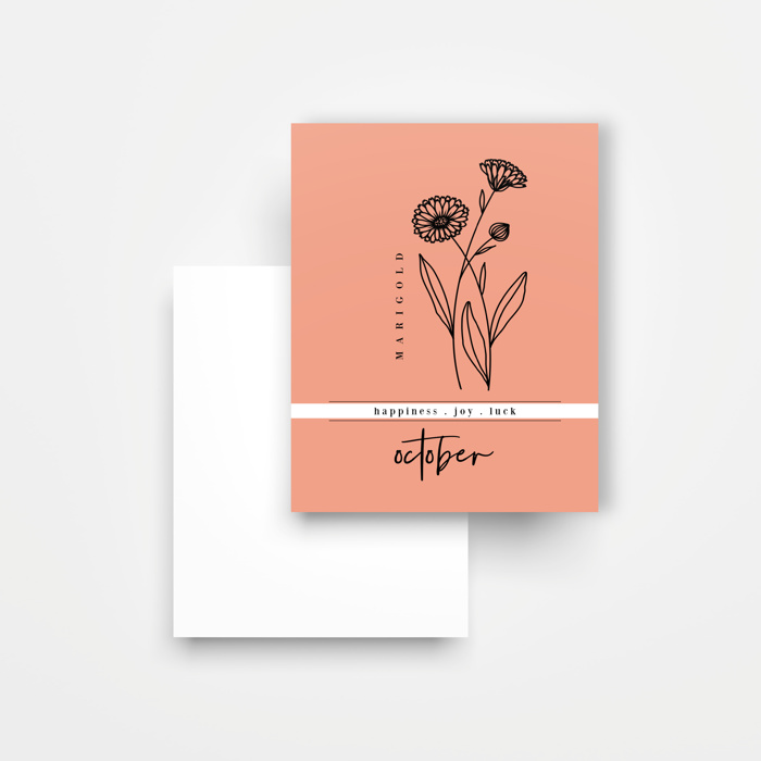 12 Birth Flower Note Cards + Envelopes | Floral Birthday Card Pack