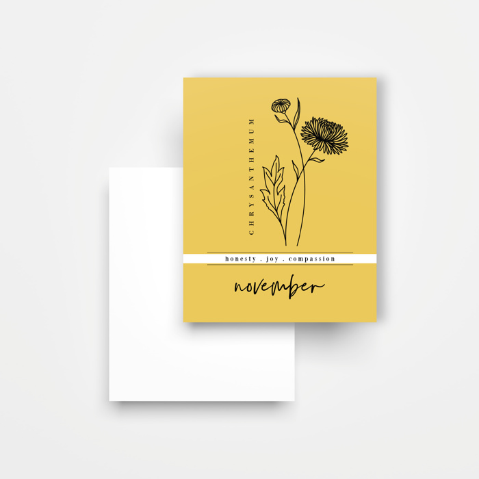12 Birth Flower Note Cards + Envelopes | Floral Birthday Card Pack