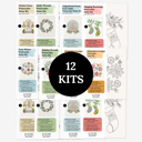 12 Paint Kits You Pick Winter Holiday Watercolor Kits 11 Options | Pre-Sketched Christmas Art Sets