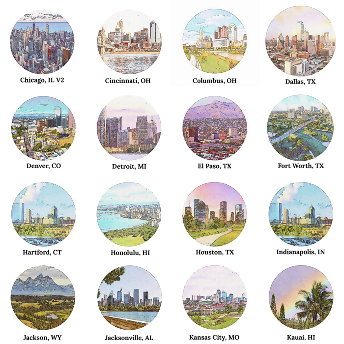 Personalized City Prints | 80 US City Options