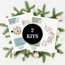 2 Paint Kits You Pick Winter Holiday Watercolor Kits 11 Options | Pre-Sketched Christmas Art Sets