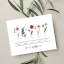  Birth Flower Bunch Print | Up to 6 Flowers