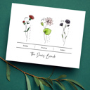  Birth Flower Bunch Print | Up to 6 Flowers