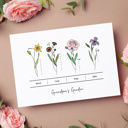  Birth Flower Bunch Print | Up to 6 Flowers