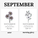  Personalized Name Birth Flower Print | Hand Illustrated