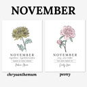  Personalized Name Birth Flower Print | Hand Illustrated