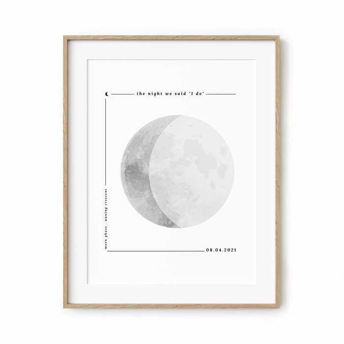 Personalized Moon Phase Unframed Print | Birthday Wedding Anniversary Gift 