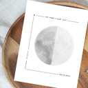  Personalized Moon Phase Unframed Print | Birthday Wedding Anniversary Gift 