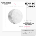  Personalized Moon Phase Unframed Print | Birthday Wedding Anniversary Gift 