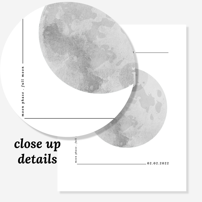 Personalized Moon Phase Unframed Print | Birthday Wedding Anniversary Gift 