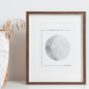  Personalized Moon Phase Unframed Print | Birthday Wedding Anniversary Gift 