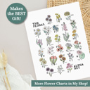  Floral Alphabet Art Print | Unframed Illustrated Wall Decor