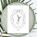  Birth Flower Prints | 2 Pk Simple Sketch Floral Wall Decor