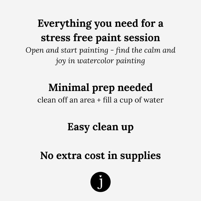 Paintable Cards + Envelopes | 3 Pre-Sketched 5X7" Basket of Flowers | All In One Paint Kit