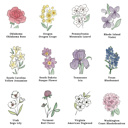  Custom State Flower Bouquet Print up to 8 Flowers