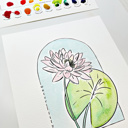  3 Pk All In One Watercolor Paint Kit | 8X10" Floral Outline 45 Options
