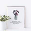  Custom Birth Flower Bouquet Up to 6 Flowers