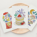  3 PK Paintable 5X7" Cards + Envelopes | Sweet Watercolor Paint Kit