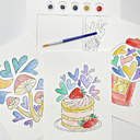  3 PK Paintable 5X7" Cards + Envelopes | Sweet Watercolor Paint Kit