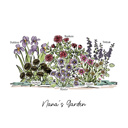  Birth Flower Garden Art Print | Up to 8 Flowers