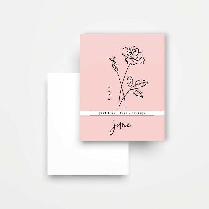 12 Birth Flower Note Cards + Envelopes | Floral Birthday Card Pack