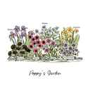  Birth Flower Garden Art Print | Up to 8 Flowers