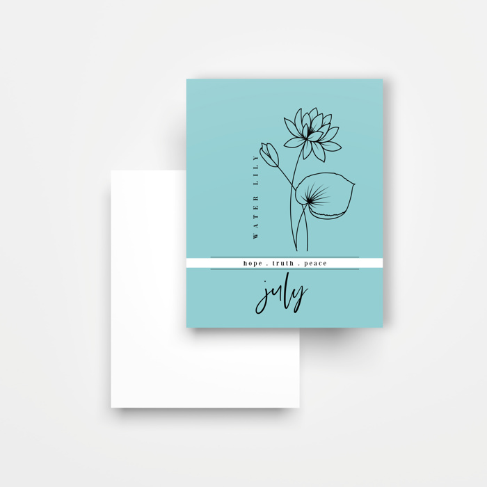 12 Birth Flower Note Cards + Envelopes | Floral Birthday Card Pack