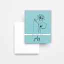  12 Birth Flower Note Cards + Envelopes | Floral Birthday Card Pack