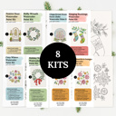 8 Paint Kits You Pick Winter Holiday Watercolor Kits 11 Options | Pre-Sketched Christmas Art Sets