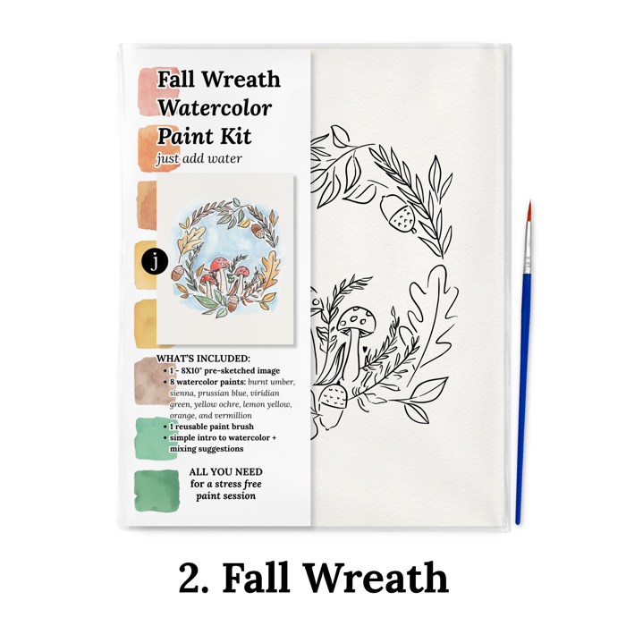 Fall Watercolor Paint Kits | 8X10" Just Add Water | 9 Options