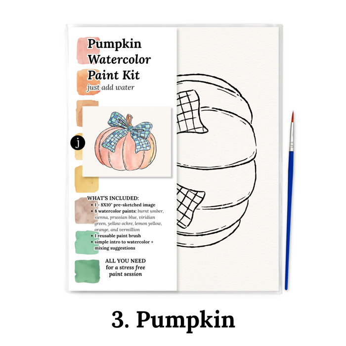 Fall Watercolor Paint Kits | 8X10" Just Add Water | 9 Options