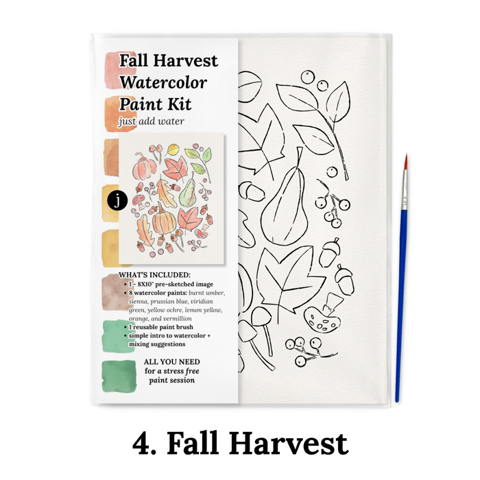 Fall Watercolor Paint Kits | 8X10" Just Add Water | 9 Options
