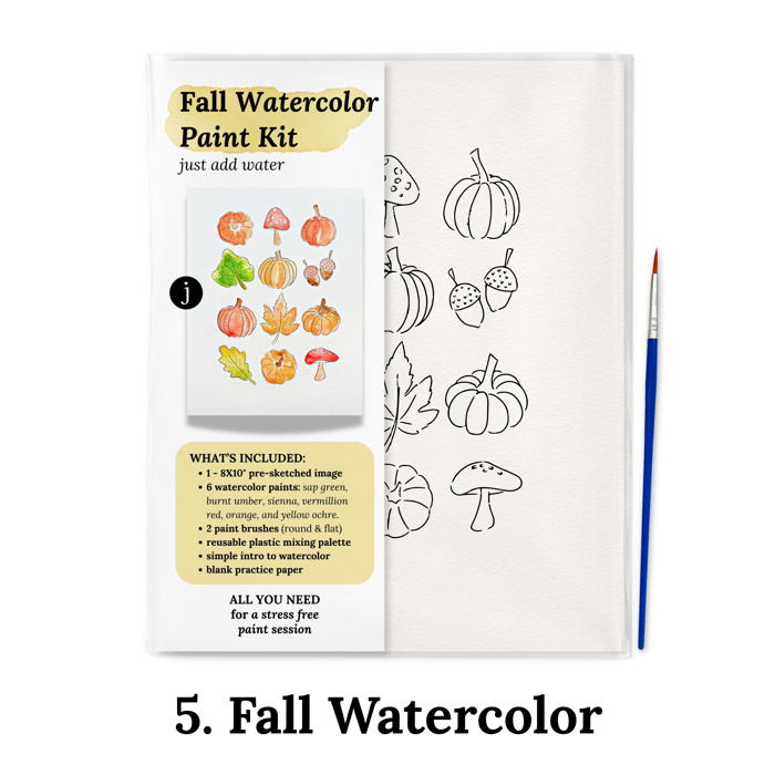 Fall Watercolor Paint Kits | 8X10" Just Add Water | 9 Options