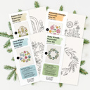  You Pick Winter Holiday Watercolor Kits 11 Options | Pre-Sketched Christmas Art Sets